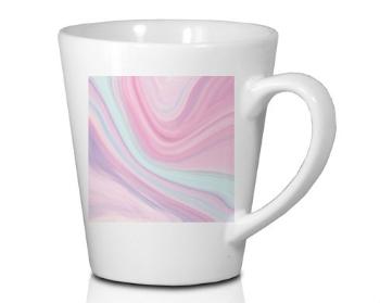 Hrnek Latte 325ml Růžový abstraktní vzor