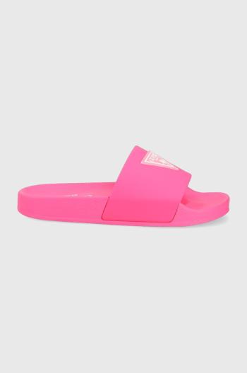 Pantofle Guess dámské, růžová barva