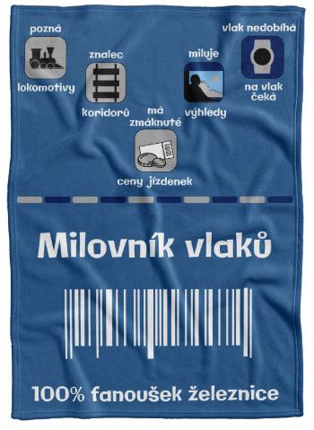 Deka Milovník vlaků 100% (Podšití beránkem: NE)