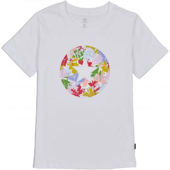 Converse FLOWER VIBES CHUCK PATCH CLASSIC TEE Dámské tričko, bílá, velikost M