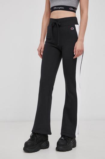 Kalhoty Champion 114769 dámské, černá barva, s aplikací