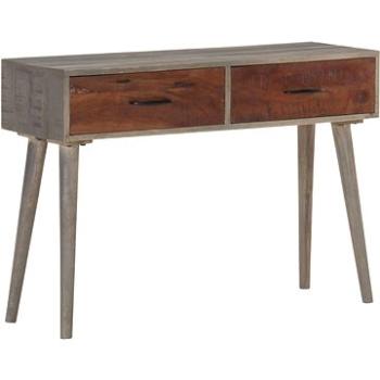 Konzolový stolek šedý 110 × 35 × 75 cm masivní hrubý mangovník (321807)