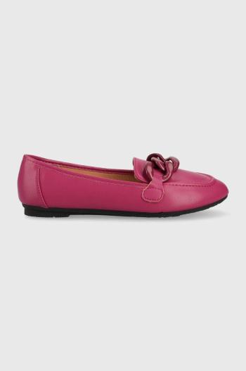 Mokasíny Answear Lab dámské, růžová barva, na plochém podpatku