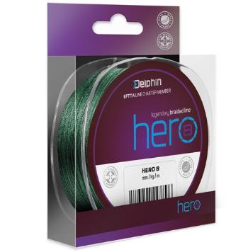 Delphin splétaná šňůra hero 8 zelená 117 m - 0,25 mm 19,1 kg