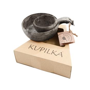 Kupilka sada KUKSA 210 ml + MISKA 550 ml - Kelo (BLACK)