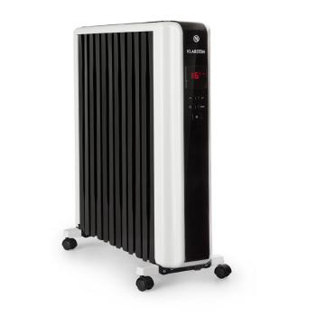 Klarstein Thermaxx 2500, olejový radiátor, 2500 W, 5 - 35 ° C, 24 hodin. časovač, bílý / černý