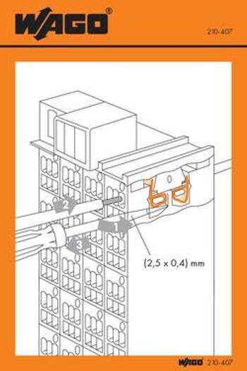 Manipulační nálepka, WAGO 210-407, 100 ks
