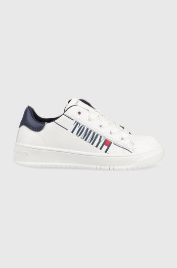 Dětské sneakers boty Tommy Hilfiger bílá barva