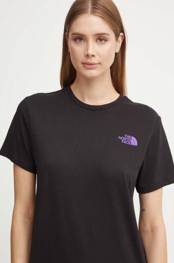 Bavlněné tričko The North Face Relaxed Redbox Tee Infill černá barva, NF0A8A3S9IU1