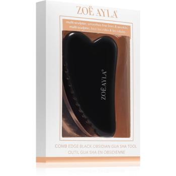 Zoë Ayla Comb Edge Black Obsidian Gua Sha Tool masážní pomůcka na obličej