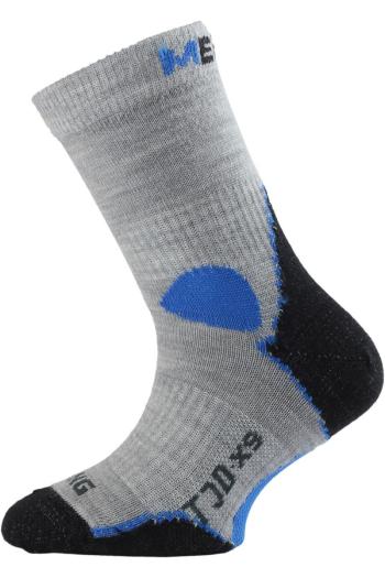 Lasting TJD 800 šedá merino ponožka junior slabší Velikost: (29-33) XS ponožky