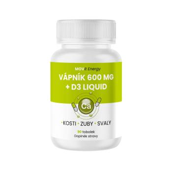 MOVit Energy Vápník 600 mg + D3 liquid 90 tobolek