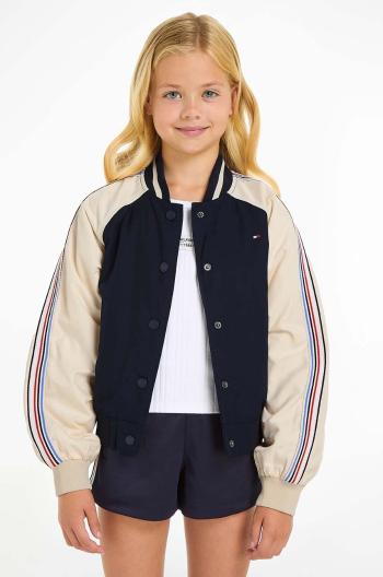 Dětská bomber bunda Tommy Hilfiger černá barva