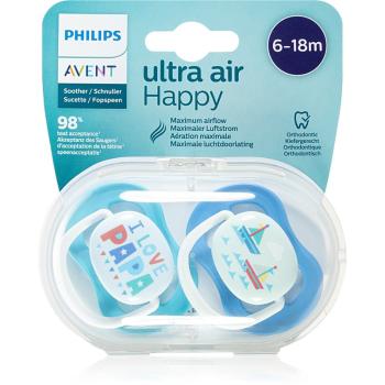 Philips Avent Soother Ultra Air Happy 6 - 18 m dudlík Boy Boats 2 ks