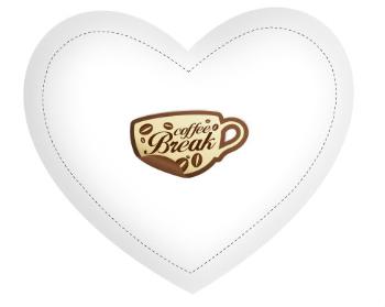 Polštář Srdce Coffee break