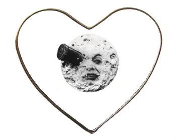 Magnet srdce kov Cesta na měsíc