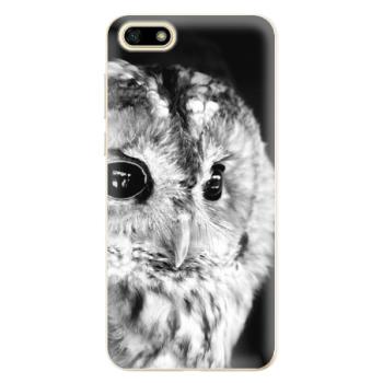 Odolné silikonové pouzdro iSaprio - BW Owl - Huawei Y5 2018