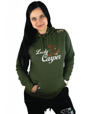 R-spekt mikina s kapucí lady carper khaki - xl