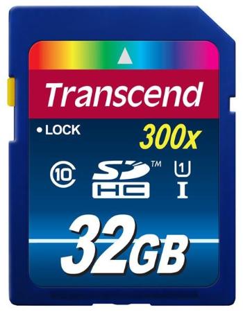 TRANSCEND SDHC karta 32GB Premium, Class 10 UHS-I, 300X