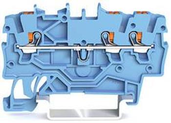 Průchodková svorka WAGO 2200-1304, pružinové připojení , 3.50 mm, modrá, 100 ks