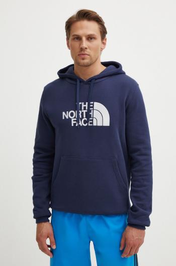 Bavlněná mikina The North Face M Drew Peak Pullover Hoodie pánská, tmavomodrá barva, s kapucí, s aplikací, NF00AHJY8K21