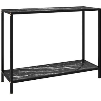 Konzolový stolek černý 100 × 35 × 75 cm tvrzené sklo (322838)