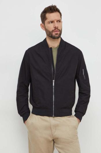 Bomber bunda Calvin Klein černá barva, přechodná, K10K112783