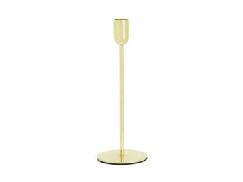 PartyDeco Svícen na kónickou svíčku - zlatý 22 cm