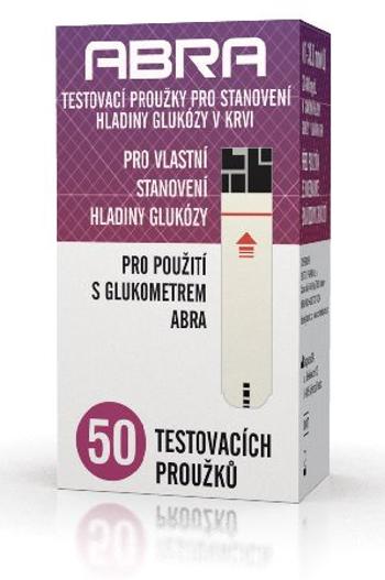 ABRA Testovací proužky na stanovení hladiny glukózy v krvi 50 ks