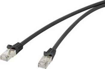 Síťový kabel RJ45 Renkforce RF-3301448, CAT 5e, F/UTP, 25.00 cm, černá