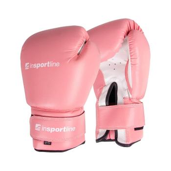 Boxerské rukavice inSPORTline Ravna Barva růžovo-bílá, Velikost 12oz