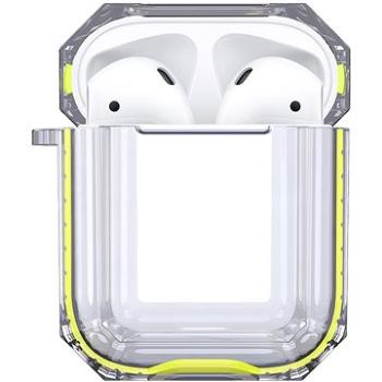 Hishell Two Colour Clear Case for Airpods 1&2 Yellow (HAC-5 yellow-Airpods 1&2)
