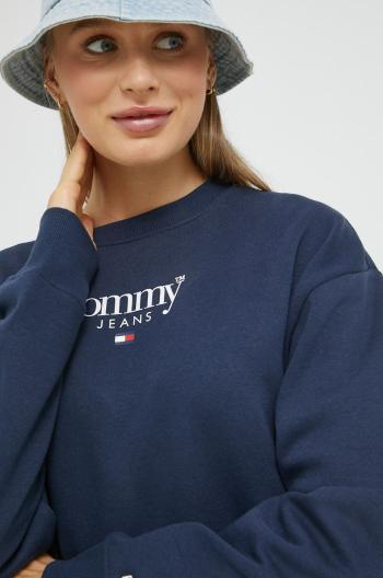 Mikina Tommy Jeans dámská, tmavomodrá barva, s aplikací