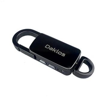 Daklos Odolný diktafon a MP3 přehrávač SPYKEY kovový s karabinou stříbrný  (DAK1017nad)