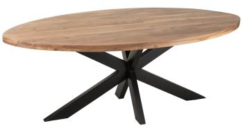Oválný jídelní stůl s deskou z akáciového dřeva Gerard Acacia - 210*110*76 cm 23904
