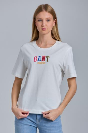 TRIČKO GANT D1. MULTI COLOUR GRAPHIC SS TEE bílá L