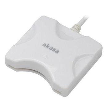 AKASA externí čtečka bankovních karet / AK-CR-03WHV2 / USB2.0 / bílá, AK-CR-03WHV2