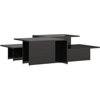 Konferenční stolek 2 ks černý lesklý 111,5x50x33 cm dřevotříska (805576)