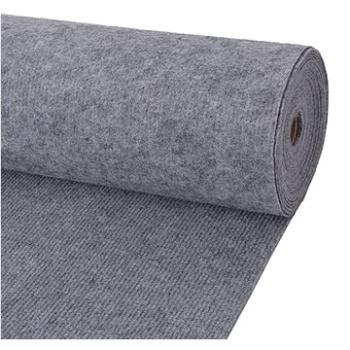 Výstavářský koberec vroubkovaný 1,6×20 m šedý (287673)