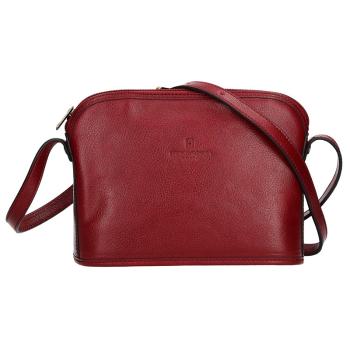 Kožená dámská crossbody kabelka Hexagona 111747 - vínová