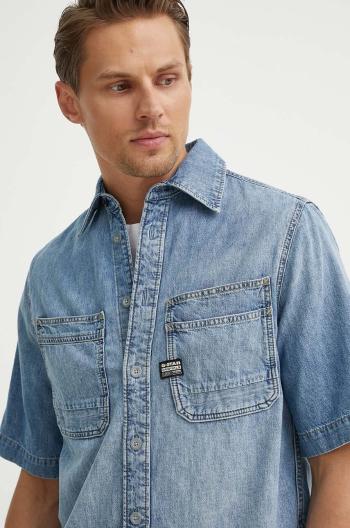 Džínová košile G-Star Raw pánská, regular, s klasickým límcem, D24602-D539