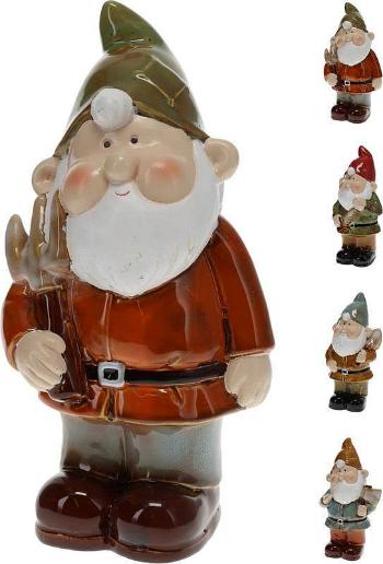 PROGARDEN Zahradní trpaslík porcelán 27 cm zelená čepice KO-252214150zele