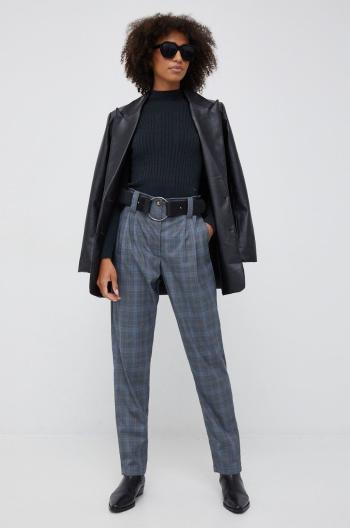 Kalhoty XT Studio dámské, šedá barva, jednoduché, high waist