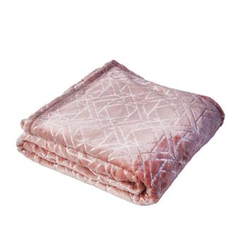 TP Mikroflanelová deka Premium s dekorativním vzorem 150x200 - Růžová