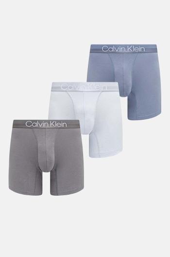 Boxerky Calvin Klein Underwear 3-pack pánské, modrá barva