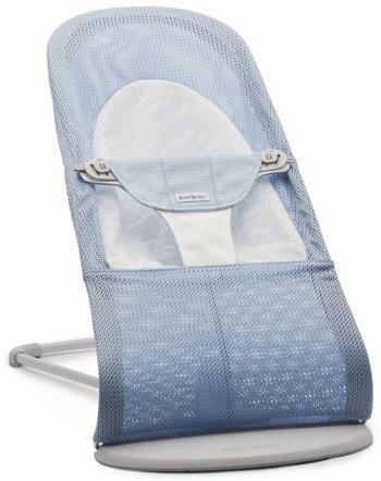 Babybjörn lehátko Balance Soft Sky Blue/White mesh, světle šedá konstrukce