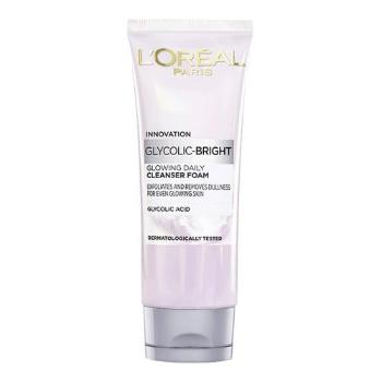 L'Oréal Paris Glycolic-Bright Glowing Daily Cleanser Foam 100 ml čisticí pěna pro ženy na rozjasnění pleti; na unavenou pleť