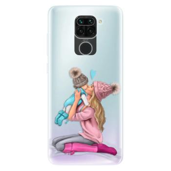 Odolné silikonové pouzdro iSaprio - Kissing Mom - Blond and Boy - Xiaomi Redmi Note 9