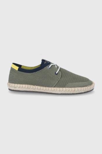 Espadrilky Pepe Jeans Tourist Laces Up Knit zelená barva