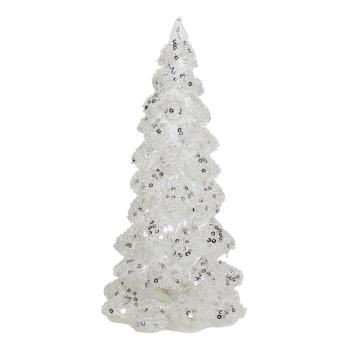 Bílý vánoční stromek se třpytkami Led L - Ø13*30cm XMLDWL